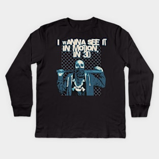 BTS Jeon Jungkook I wanna see it motion 3d typography graphic army | Morcaworks Kids Long Sleeve T-Shirt